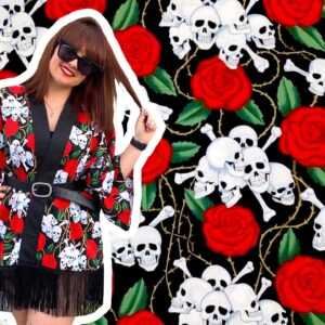 Kimono CALAVERAS Y ROSAS
