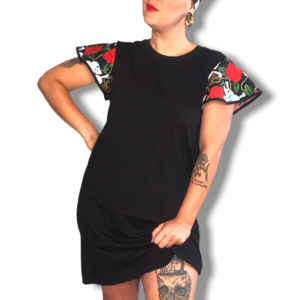 Vestido volantes CALAVERAS Y ROSAS